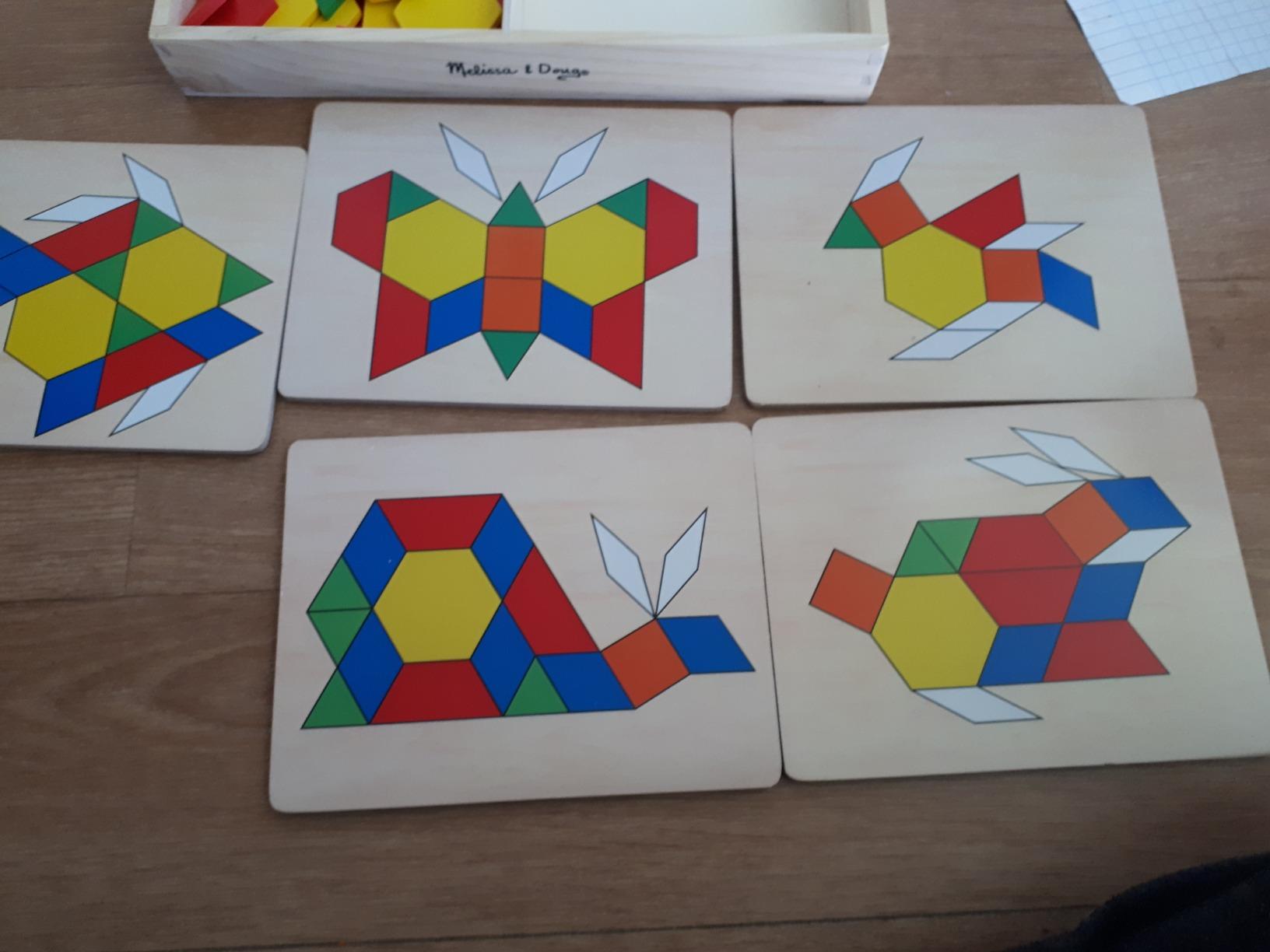 Avis Blocs et Planches de Motifs Montessori : Jouet d’Apprentissage en Bois pour Enfants de 3-6 ans