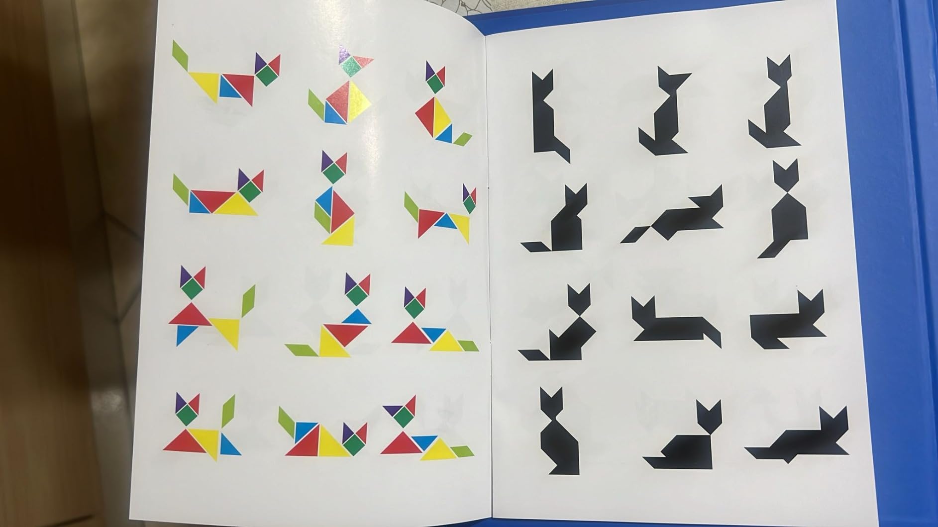 Avis Tangram Montessori en bois magnétique rose pour enfants de 3 à 6 ans