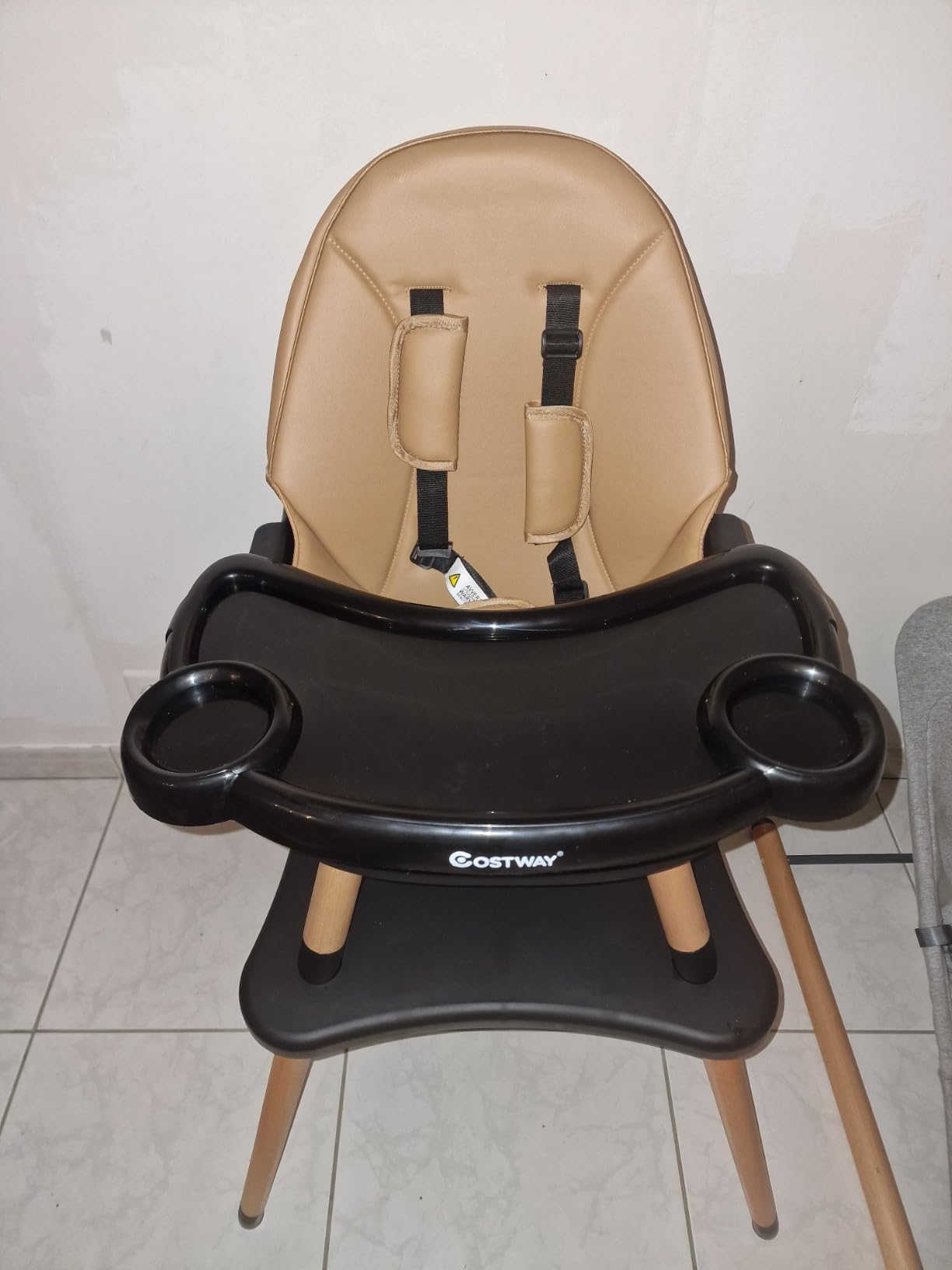 Avis Chaise haute bébé 4 en 1 Montessori convertible avec plateau réglable