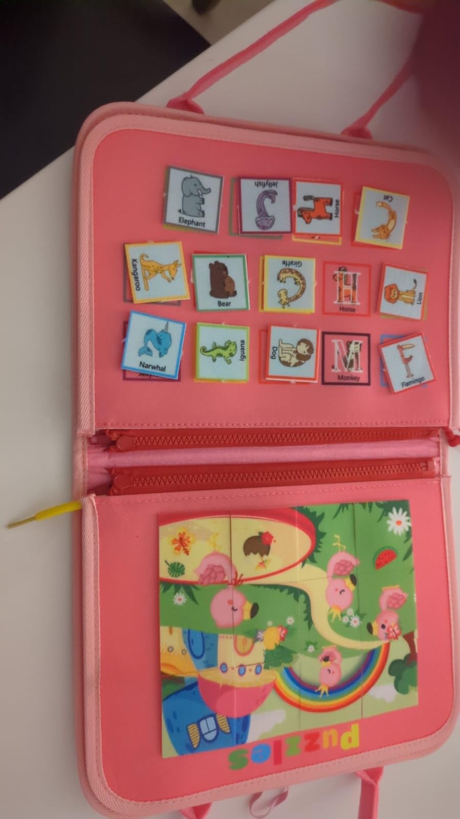 Avis Busy board Montessori rose pour bébé 1 à 4 ans : jouet éducatif avec puzzle