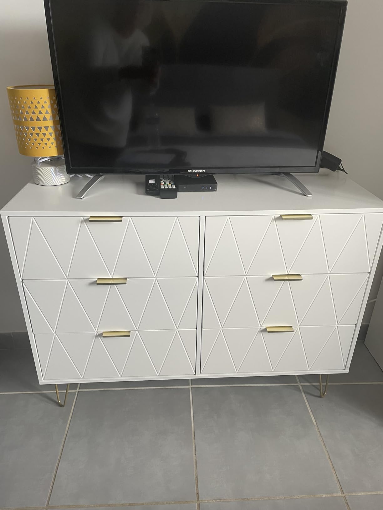 Avis Commode Montessori Bleue 9 Tiroirs 150cm – Style Scandinave et Doré