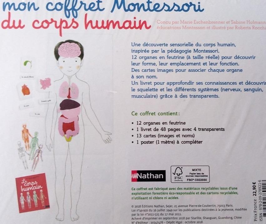 Avis Coffret Montessori du corps humain pour enfants de 6 à 9 ans