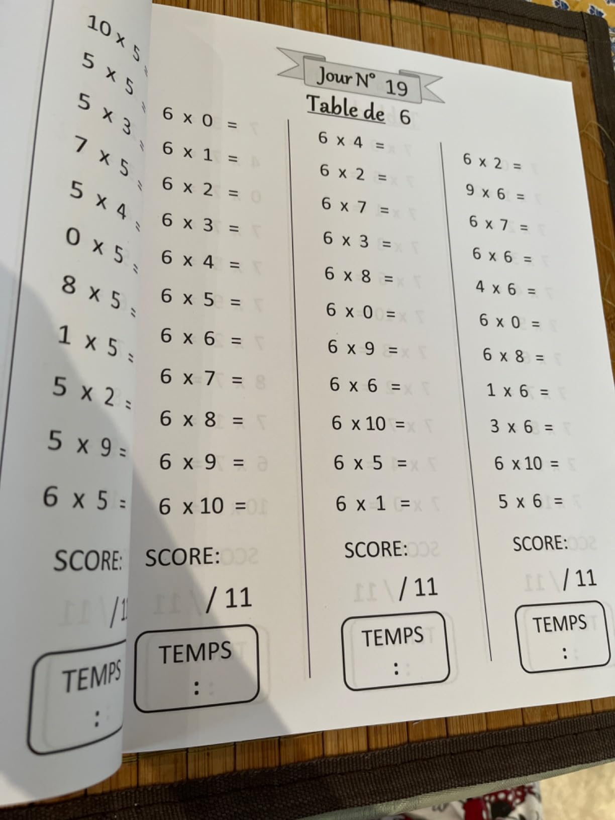 Avis Cahier Montessori : Révision de la Multiplication pour CE2, CM1 et CM2