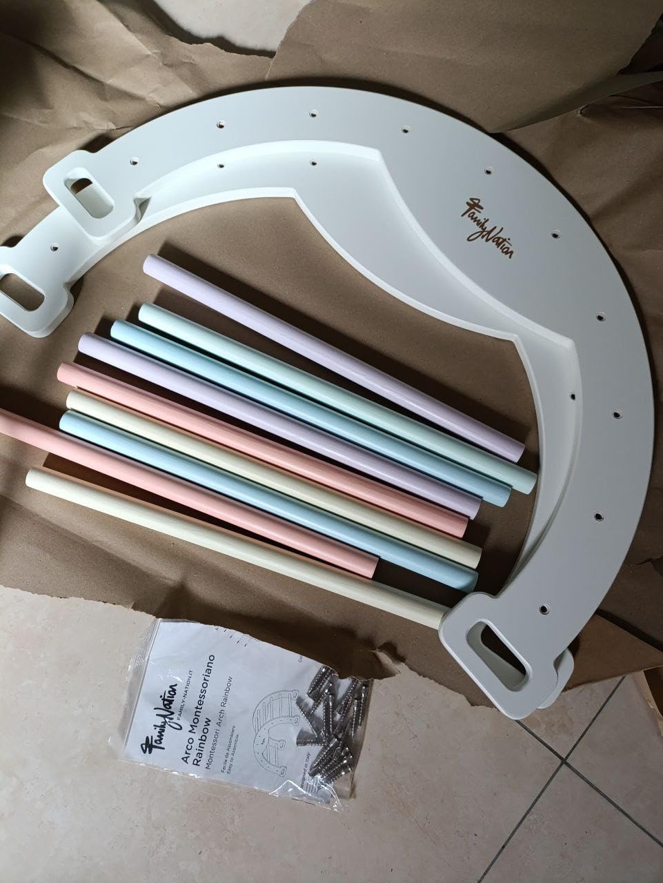 Avis Arche Montessori bébé Cotton Candy : balançoire et escalade pour enfants 1+ ans