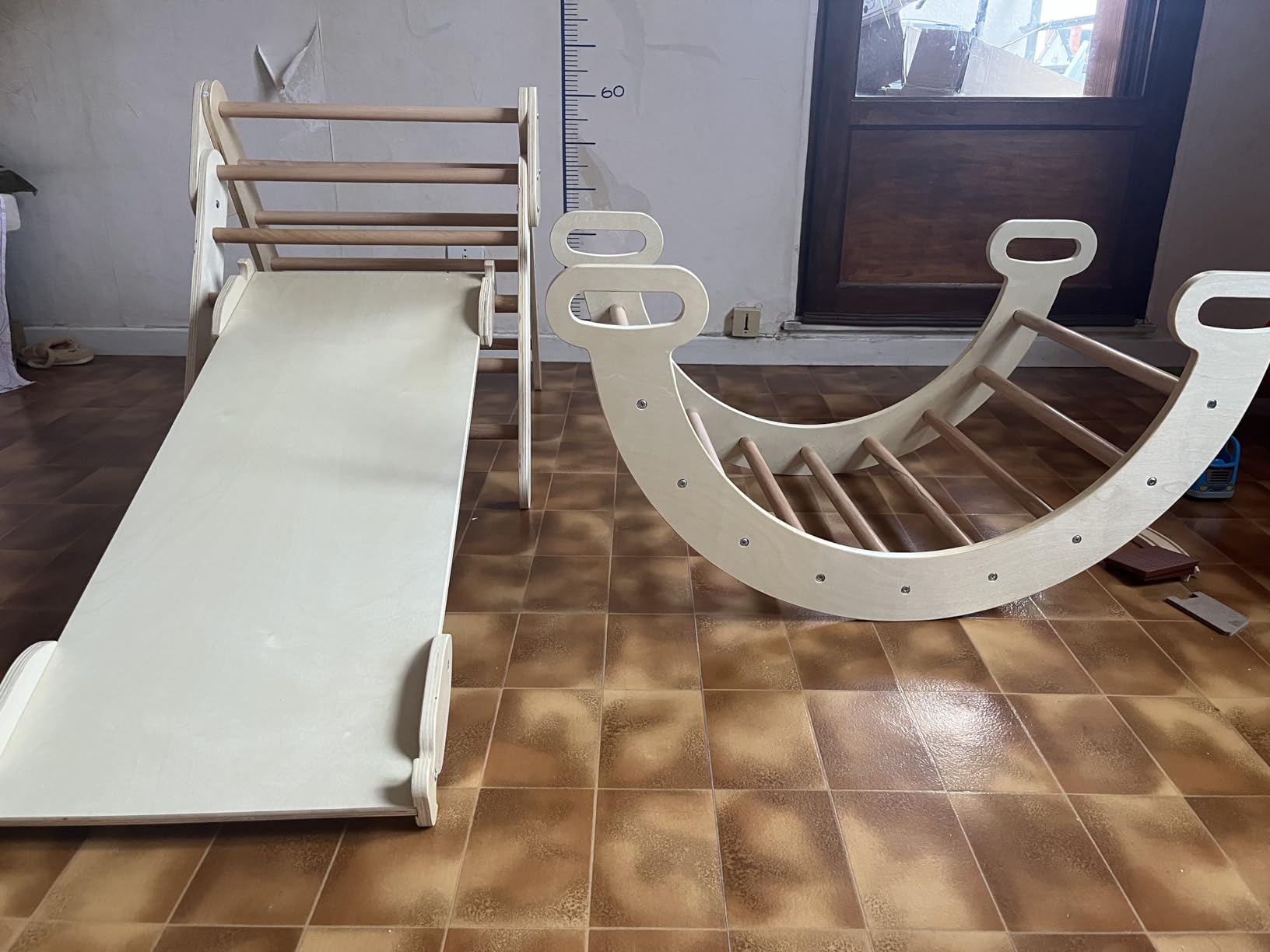 Arche D'escalade Montessori Pliante Pour Enfants - Avec Toboggan, échelle, Planche D'équilibre
