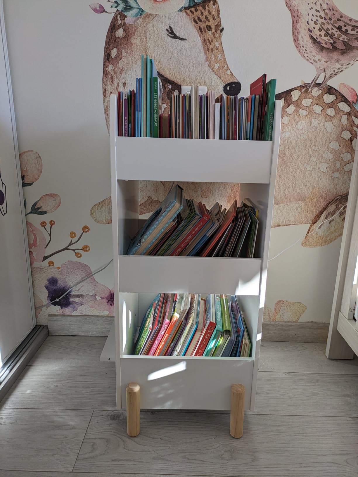 Étagères Murales En Bois Pour Chambre D'enfant - Lot De 3 étagères Flottantes 40 Cm - Rangement Livres & Jouets - Style Montessori