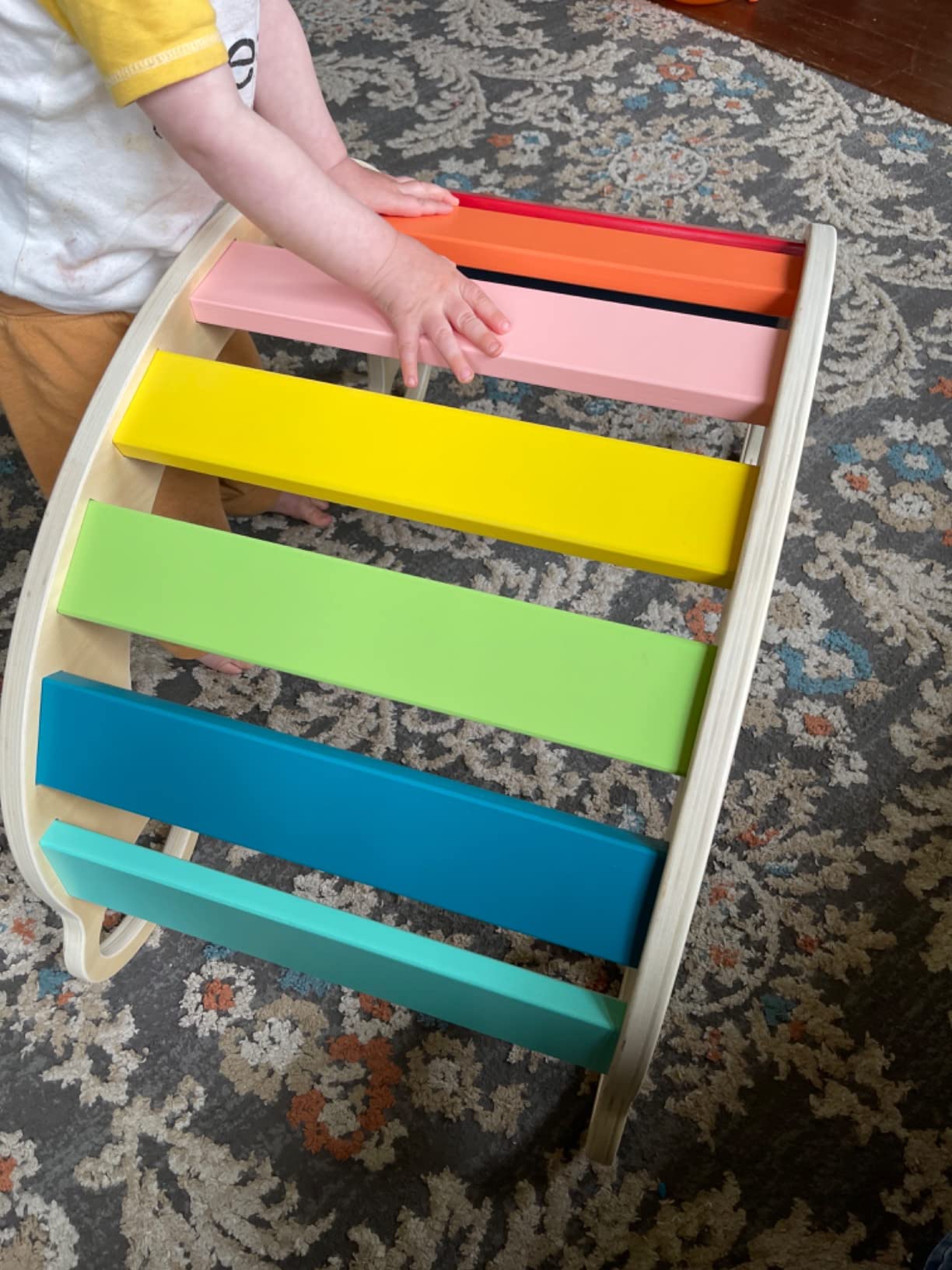 Avis Jouet d’escalade Montessori arc-en-ciel pour tout-petits : ensemble en bois Tookyland