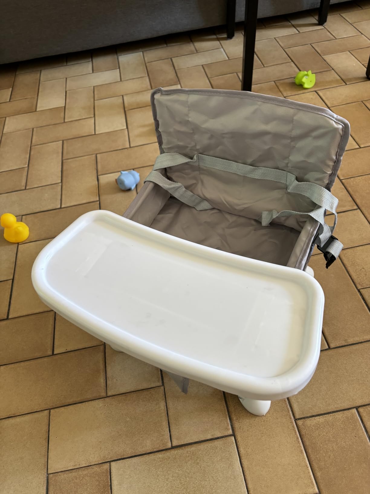 Avis Chaise haute bébé Montessori portable et pliable JIAMIAN – Gris