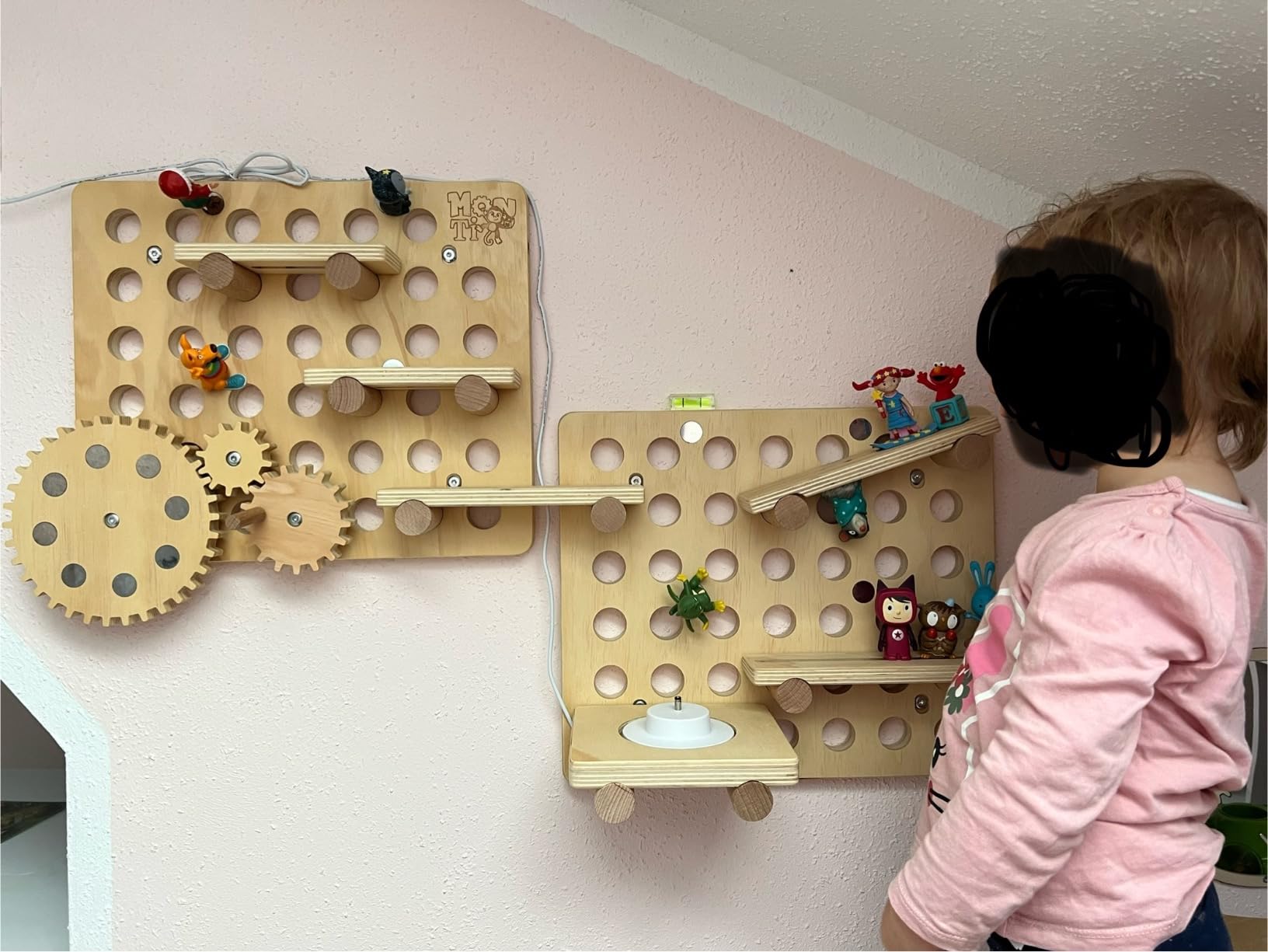 Avis Lot de 2 étagères Montessori pour Tonies et Toniebox : rangement créatif pour 75 figurines