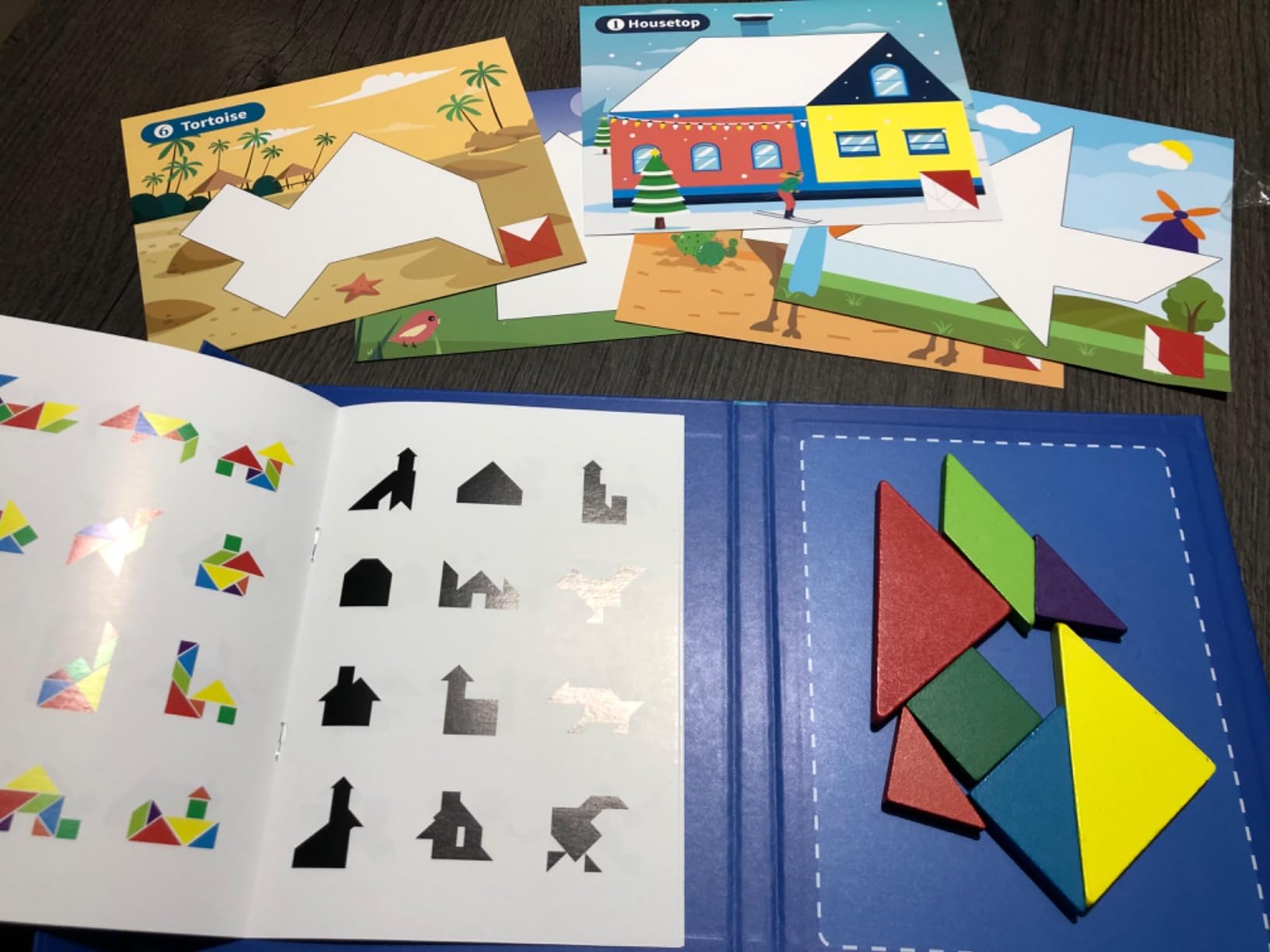 Avis Puzzle Tangram Montessori en Bois : Jouet Educatif pour Enfants de 3 à 8 Ans