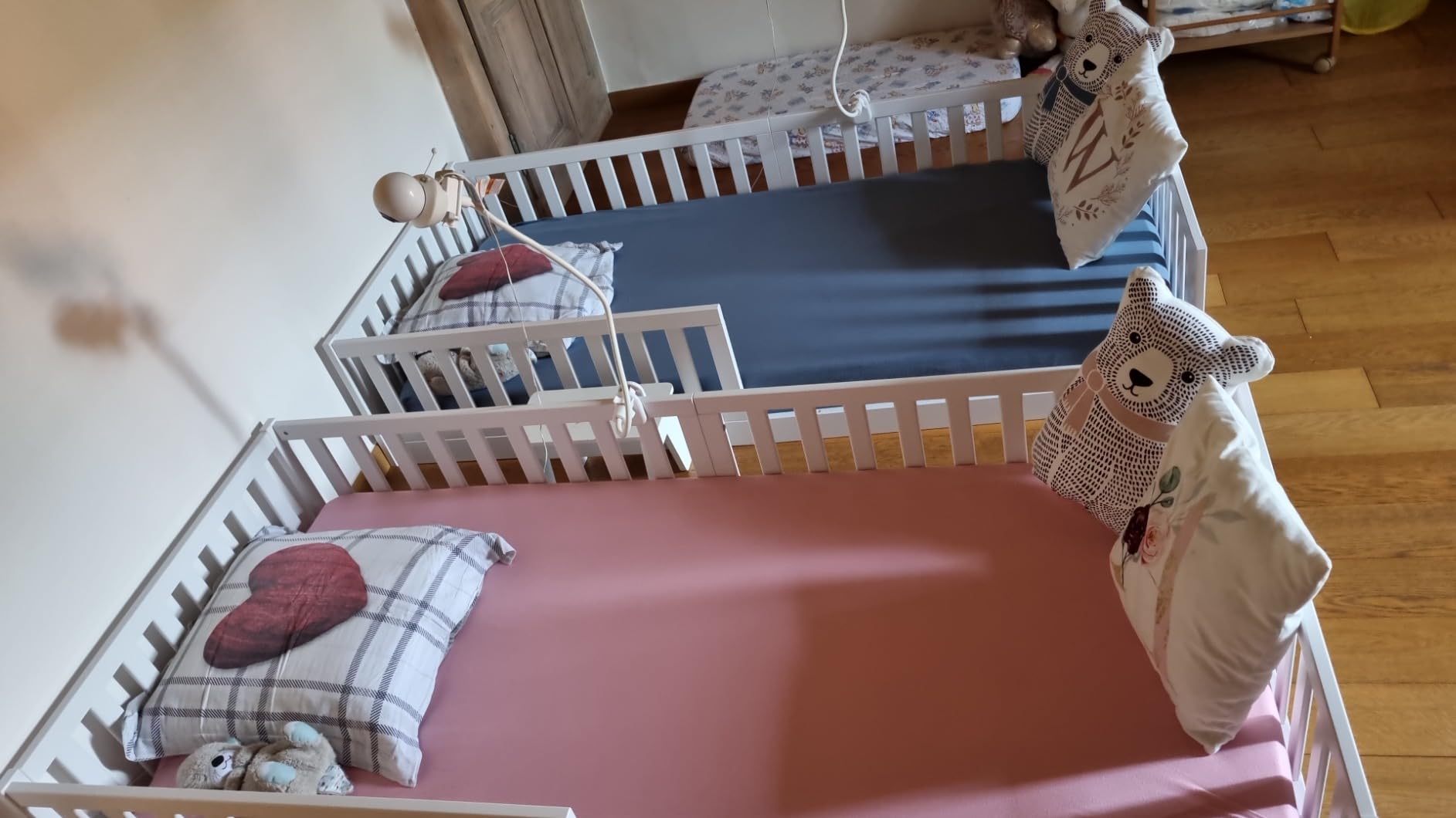 Lit Enfant Bois Massif 90x200 Cm | Cadre Avec Barrières Sécurité Design Scandinave | Lit Bas Montessori