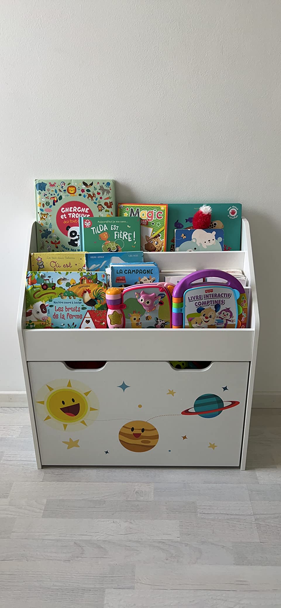 Avis Étagère Montessori mobile pour jouets Songmics avec 3 compartiments