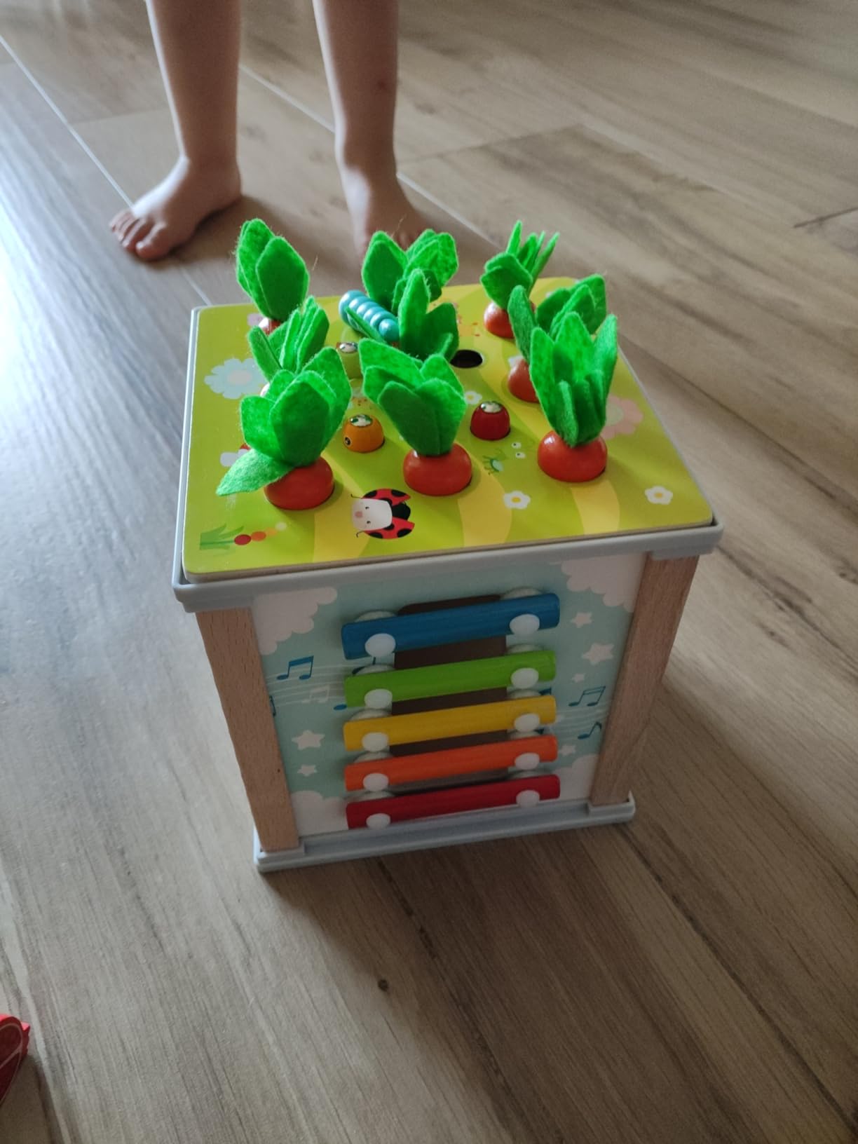 Avis Cube de motricité Montessori 6 en 1 : jouet éducatif en bois pour bébé dès 3 ans