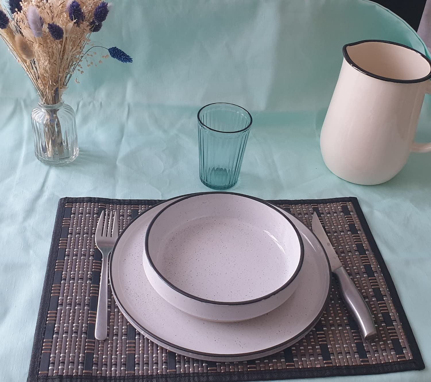 Avis Set de table Montessori LOVECASA en bambou : 6 pièces résistantes à la chaleur et lavables