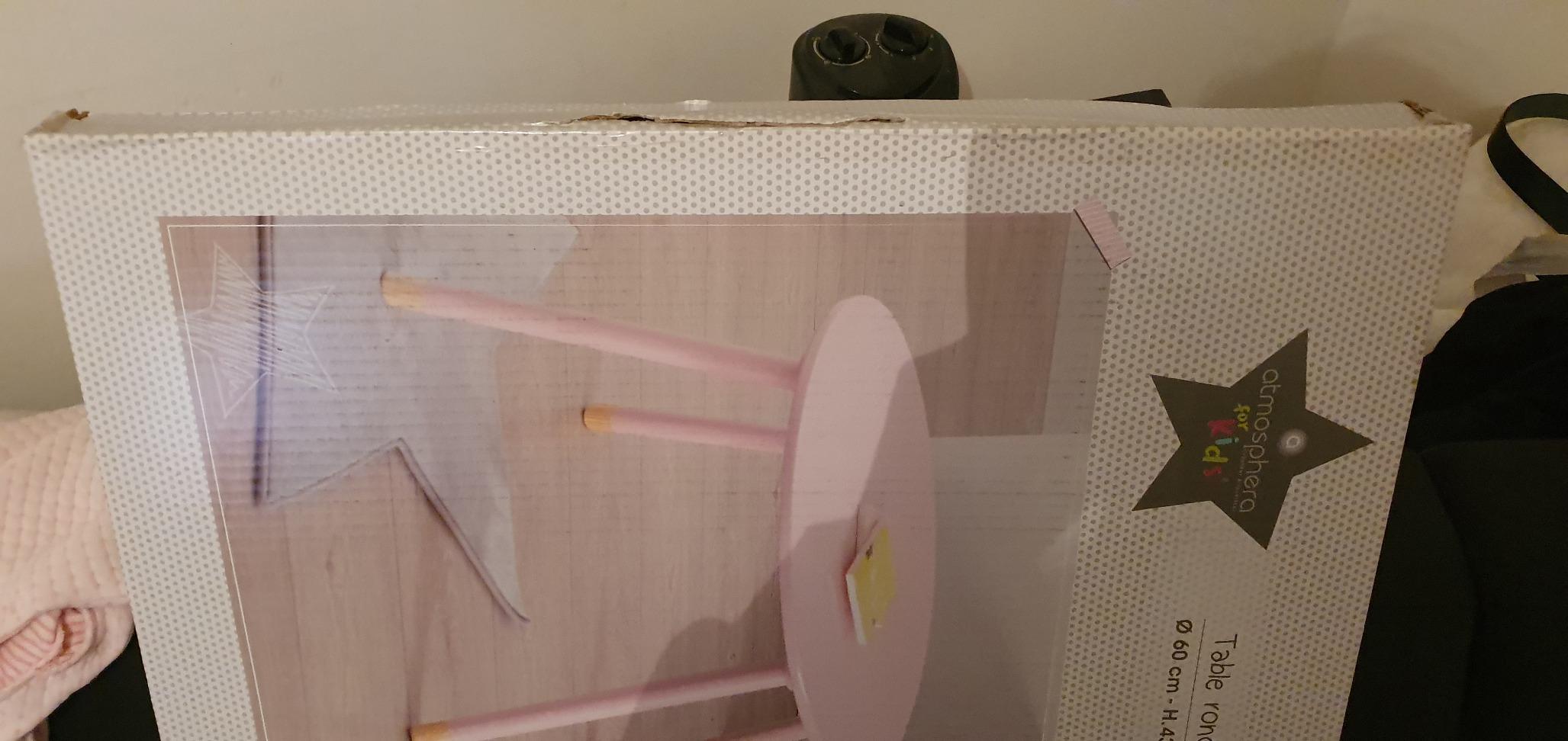 Avis Table ronde Montessori en bois blanc pour enfants – Atmosphera créateur d’intérieur