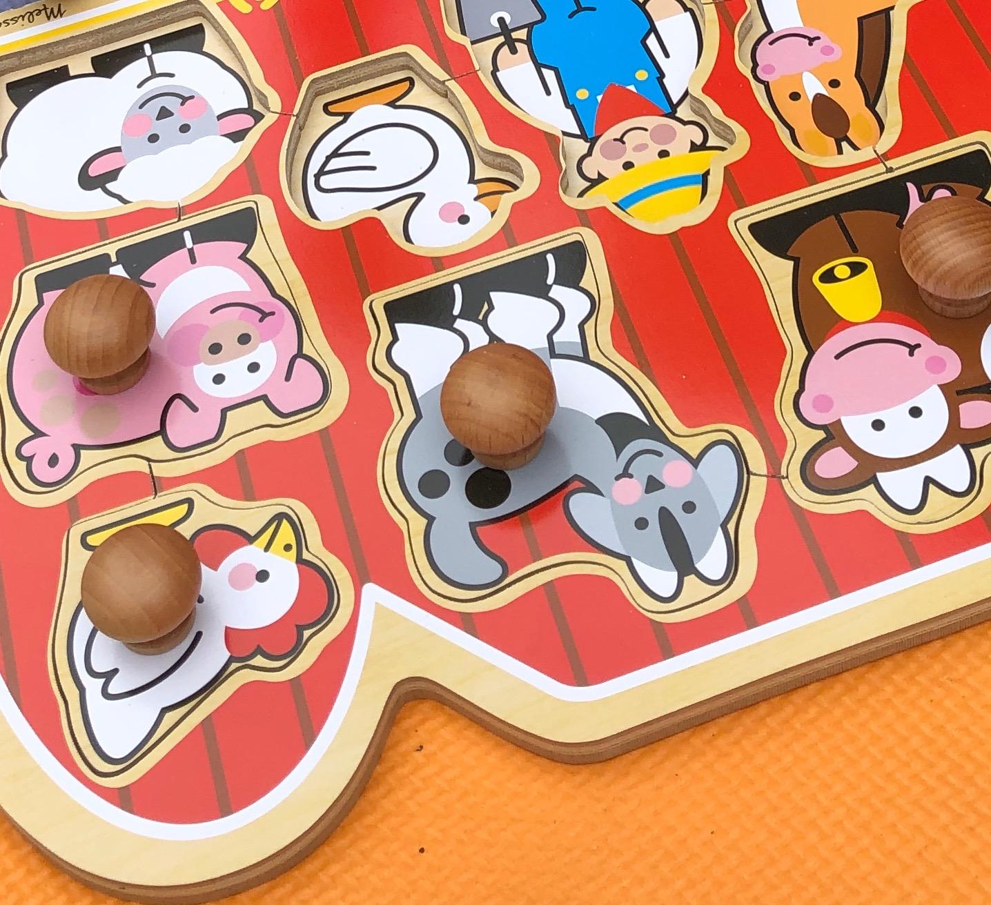 Avis Puzzle Montessori en bois à gros boutons : formes géométriques pour enfants de 2 à 4 ans