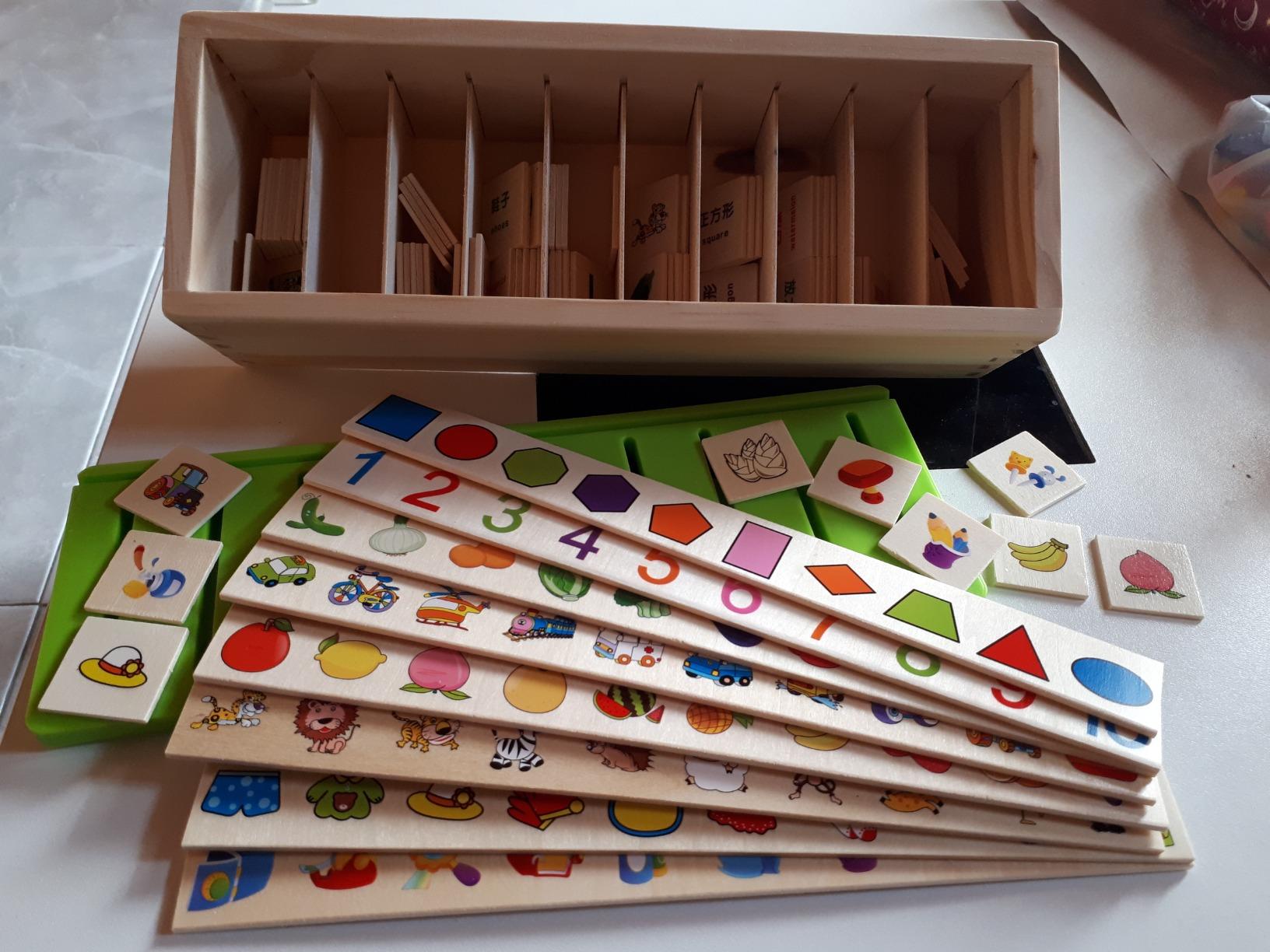 Avis Jeu éducatif Montessori de tri pour tout-petits : 1 boîte, 8 bandes, 80 cartes