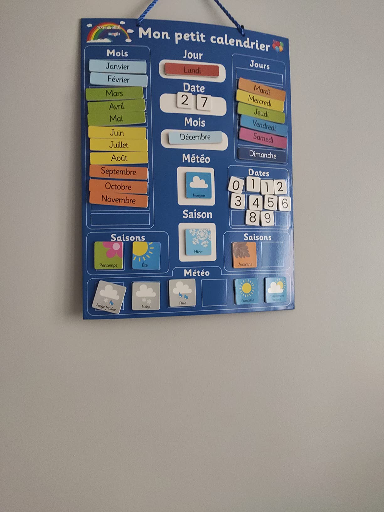 Avis Calendrier Educatif Magnétique pour Enfant – Apprendre le Temps et les Saisons à la Montessori