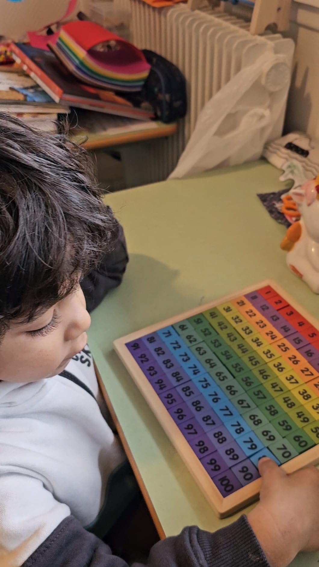 Avis Tableau des cent en bois Montessori : jouet éducatif pour apprendre à compter