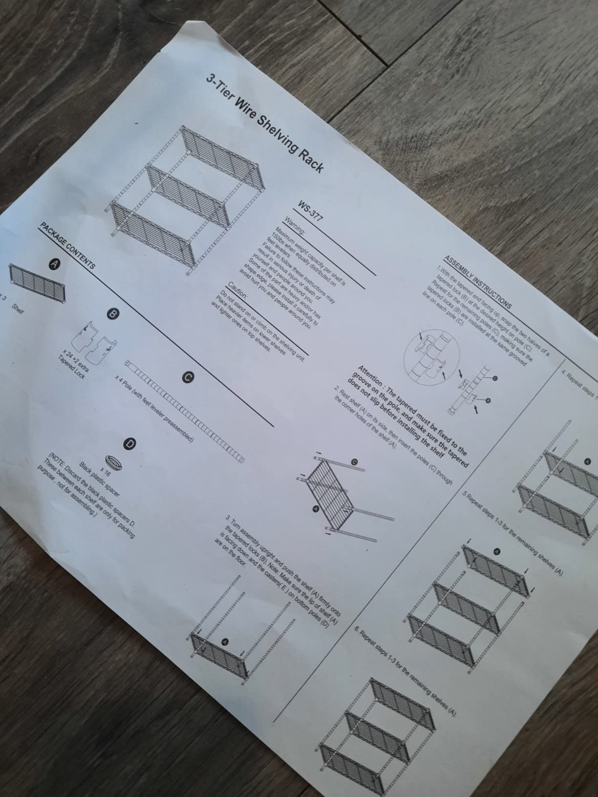 Avis Étagère de Rangement Actask 3 Niveaux Montessori en Acier Noir