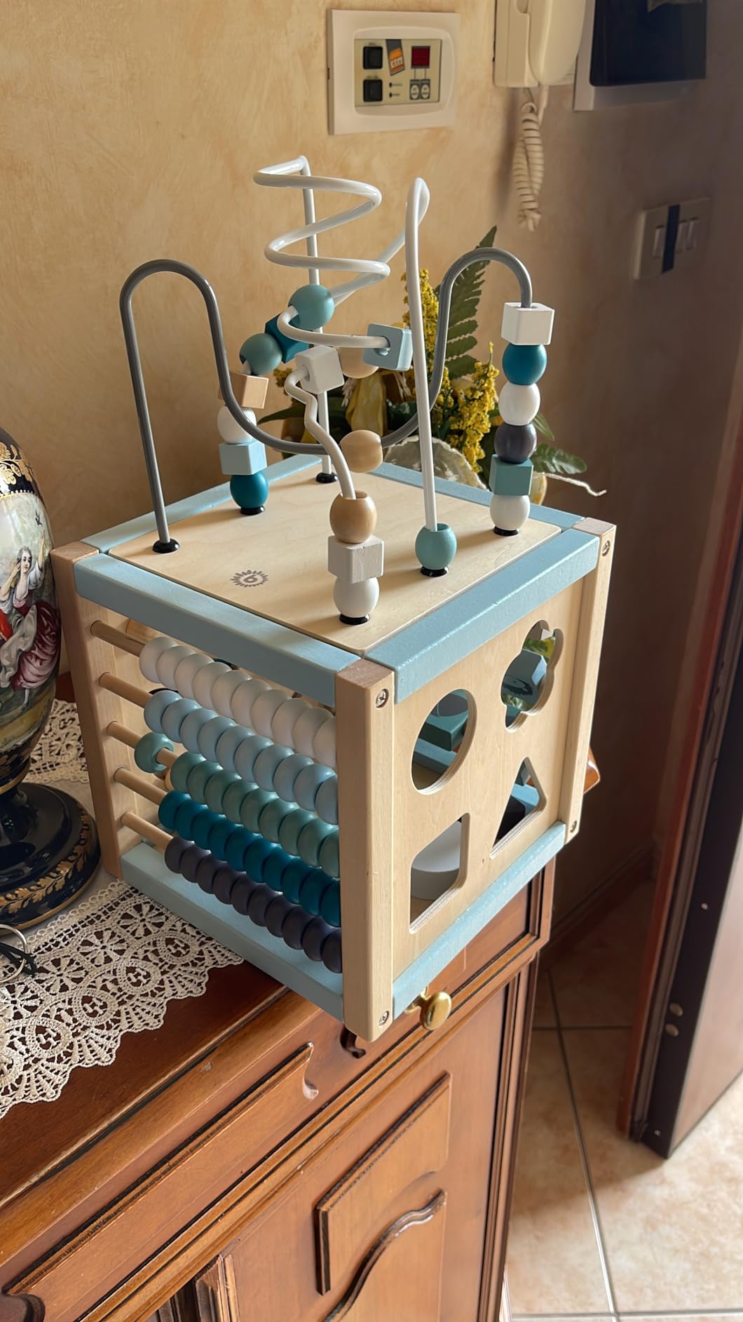 Avis Cube d’activité Montessori BIECO : jeu de motricité en bois pour bébé de 1 an