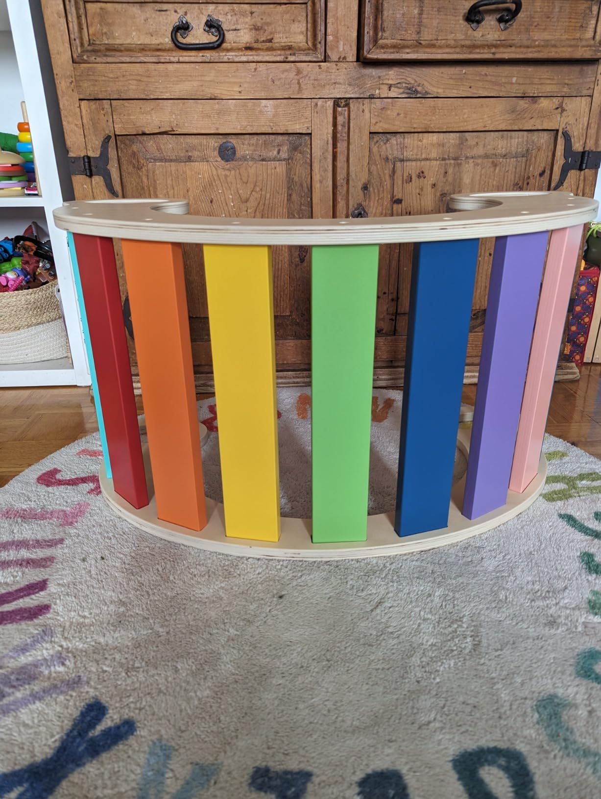 Avis Jouet d’escalade Montessori arc-en-ciel pour tout-petits : ensemble en bois Tookyland