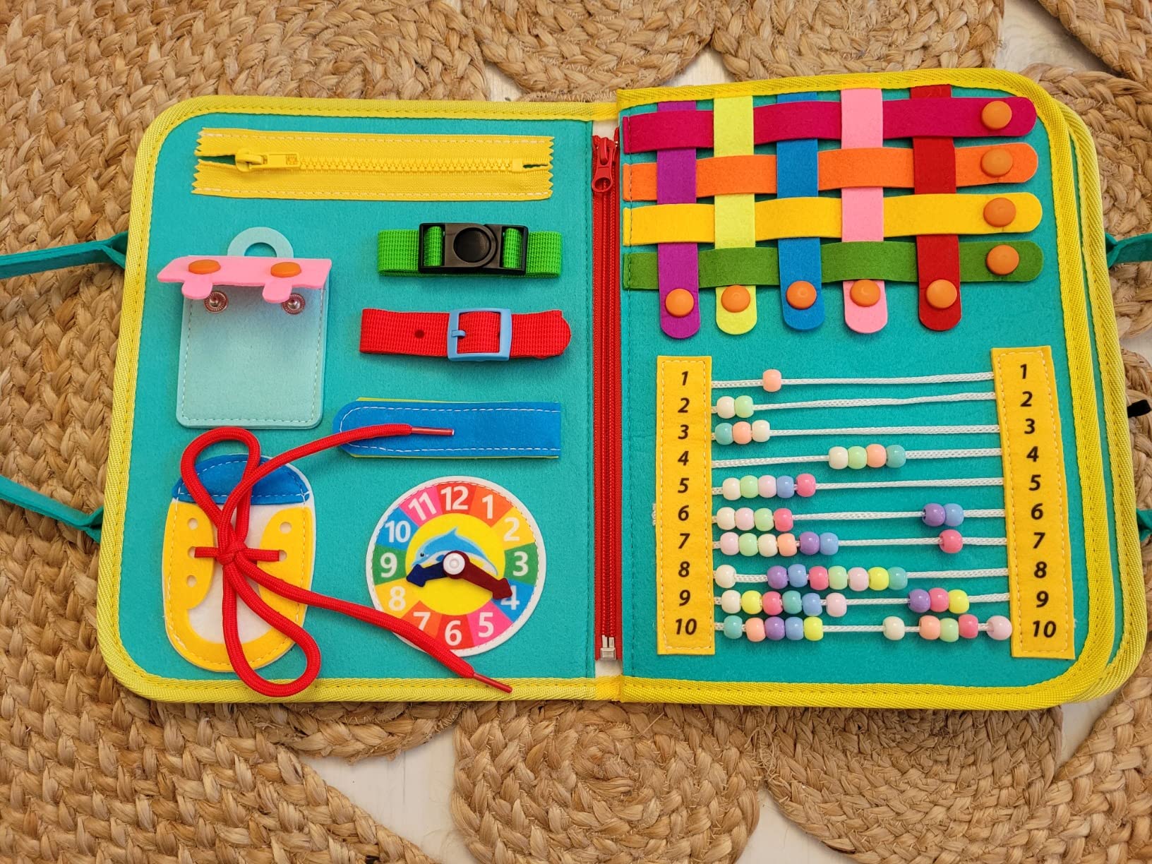 Avis Planche d’activité Montessori Achiyway 4 couches pour bébé 1-4 ans : un jouet éducatif pour voyage et motricité fine