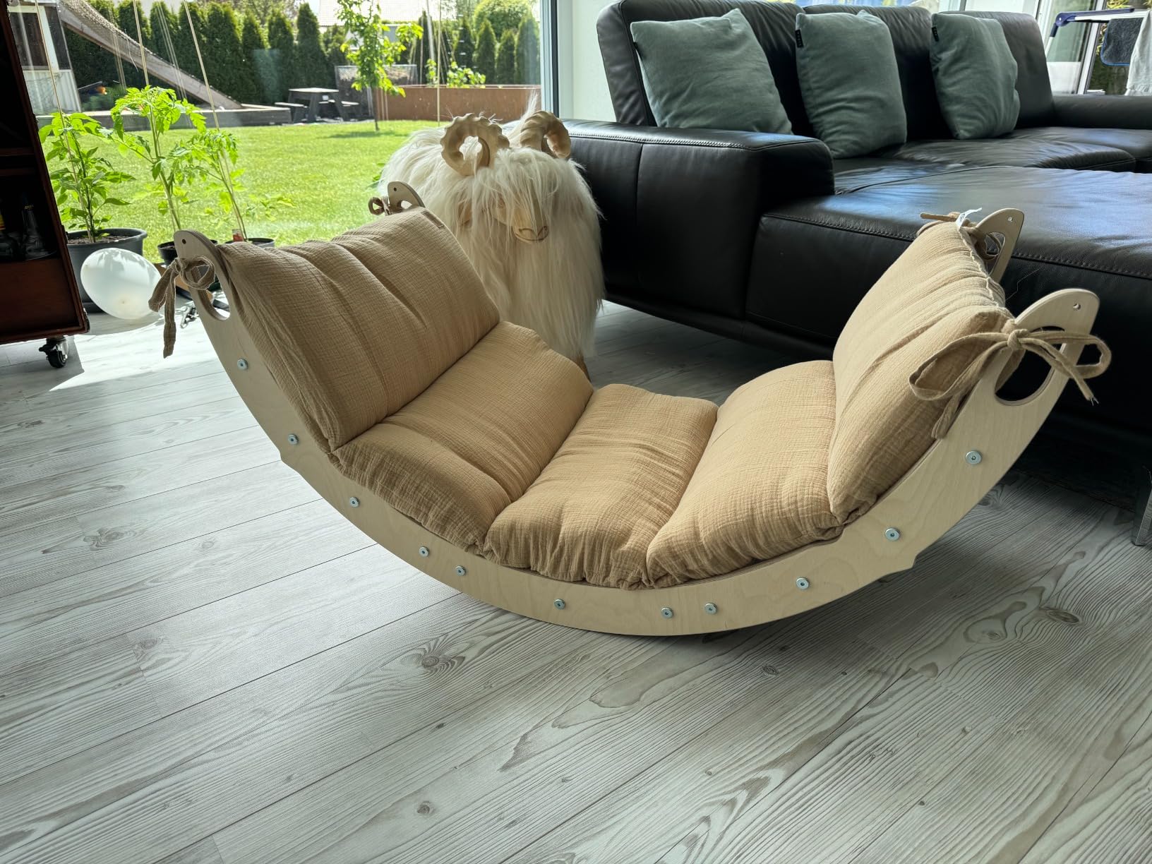 Avis Arche d’escalade Montessori WoodsCraft pour bébé et enfant avec coussin hypoallergénique