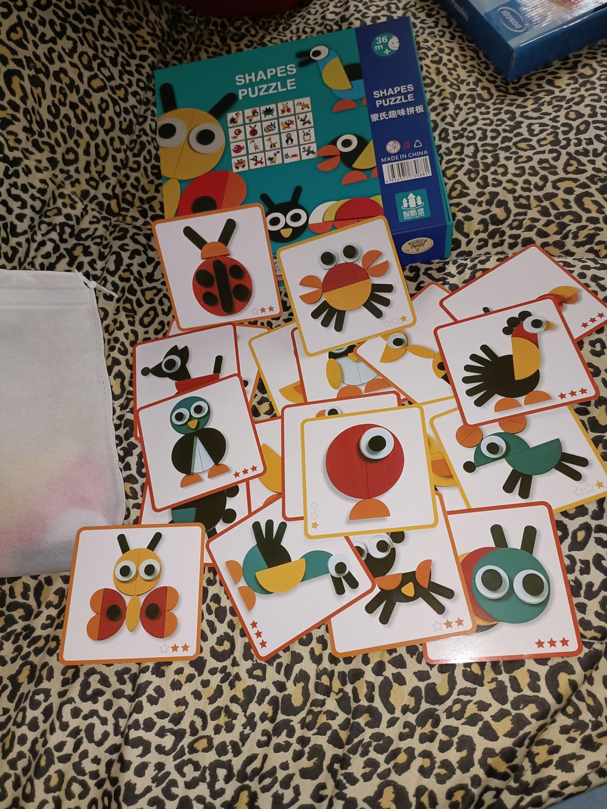 Avis Tangram Montessori pour enfant : Jouet éducatif en bois pour apprentissage des formes et des couleurs
