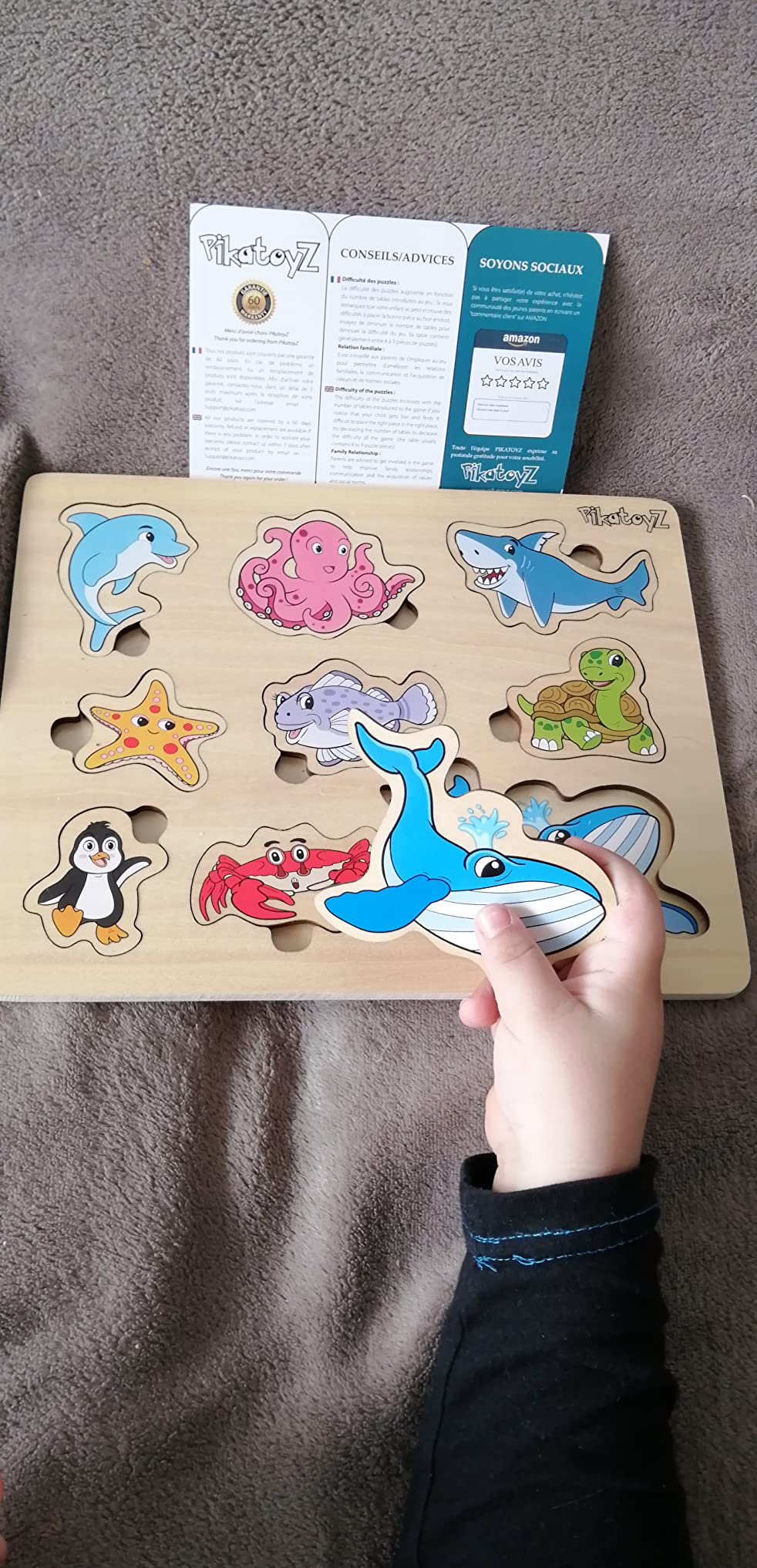 Avis Puzzle Montessori PikatoyZ : jeu éducatif idéal pour les 1-3 ans
