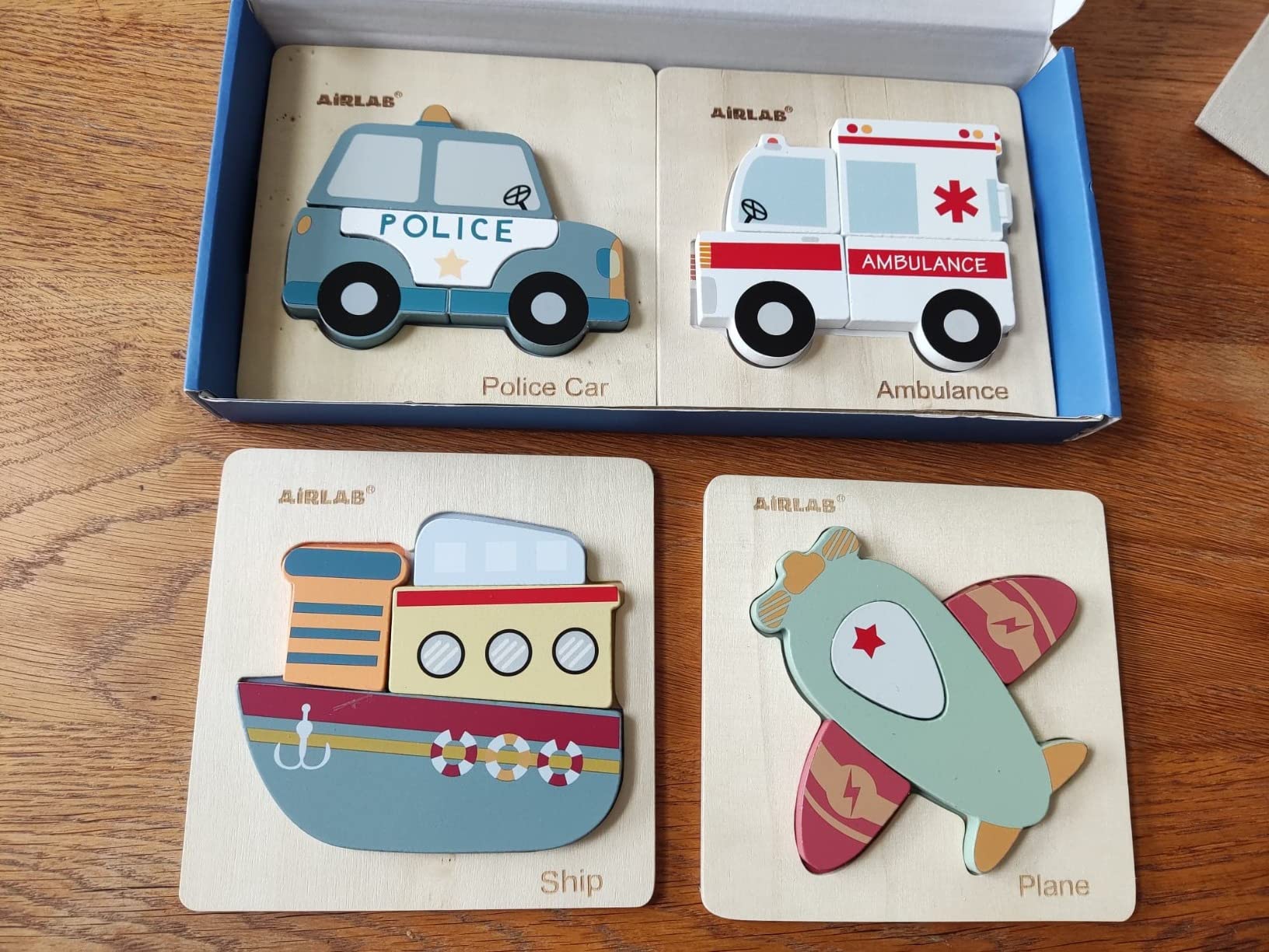 Avis Puzzle Montessori 3D animaux en bois Airlab pour enfants de 1 à 4 ans