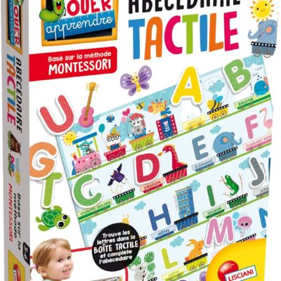 Abécédaire tactile Montessori Lisciani pour enfants de 3 à 6 ans