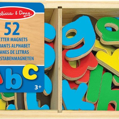 Aimants alphabet en bois Melissa & Doug : outil Montessori pour apprendre l'alphabet