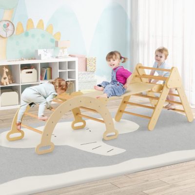 Aire de jeux Montessori en bois pour enfants : échelle