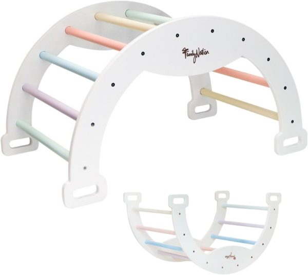 Arche Montessori bébé Cotton Candy : balançoire et escalade pour enfants 1+ ans