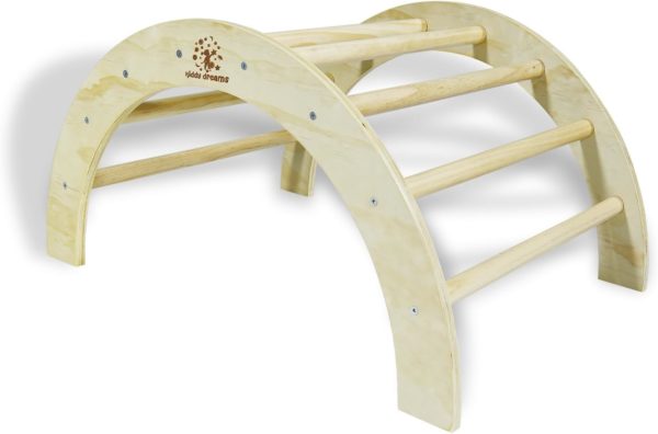 Arche d'escalade Montessori CCLIFE : aire de jeux pour bébé et balançoire en bois
