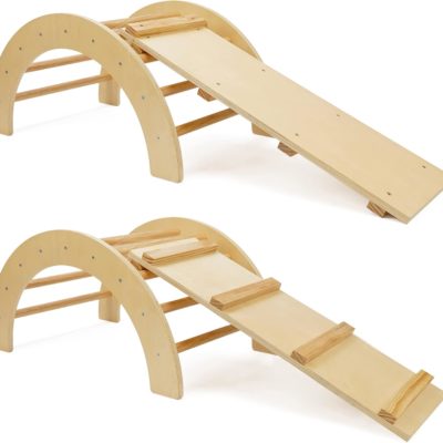 Arche d'escalade et toboggan Montessori 2 en 1 pour bébé - 509 Crew Zoo