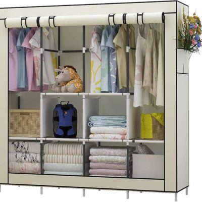 Armoire Montessori UDEAR : garde-robe pliable en tissu pour chambre d'adulte