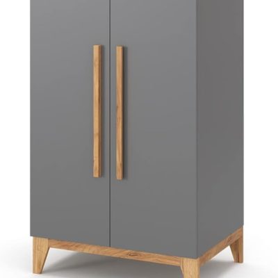 Armoire Montessori VitaliSpa Malia pour enfants - Gris/Chêne 70 x 120 cm