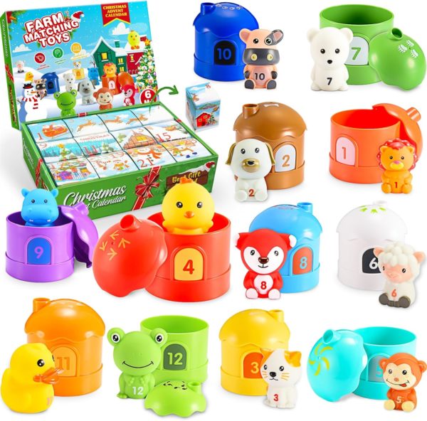 Calendrier de l'avent Montessori HappyGoLucky 2024 pour enfants 1-3 ans