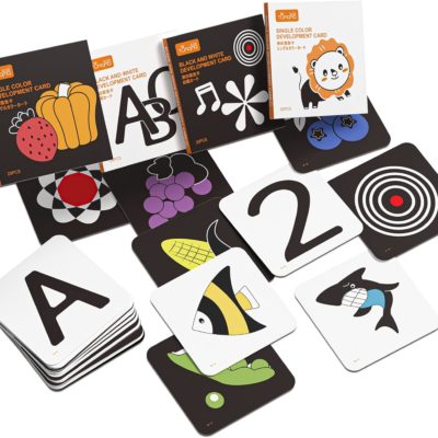 Cartes d'éveil Montessori noir et blanc pour bébés 0-12 mois