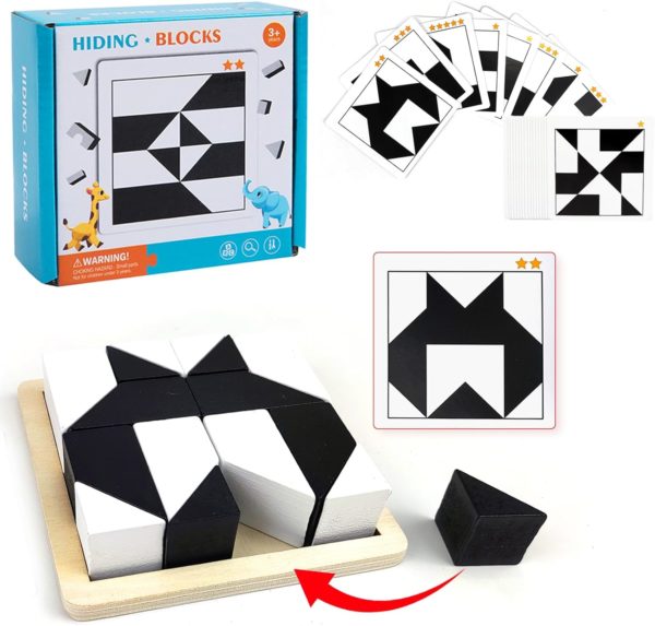 Casse-tête Montessori 3D : Blocs de construction et formes géométriques pour enfants