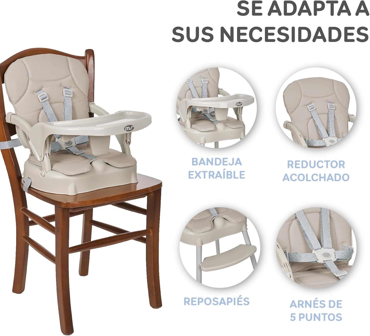 Chaise Longue Bébé 3 En 1 Sit Me Up – Coussin De Soutien Amovible Anti-RGO, Gris