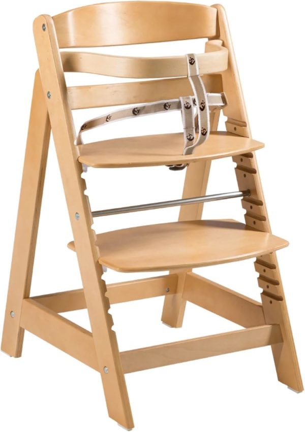 Chaise haute évolutive Montessori Roba Sit Up Click en bois naturel