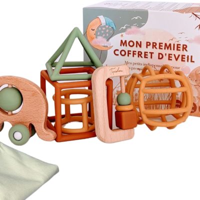 Coffret naissance Montessori : jouets d'éveil mixtes pour bébé de 3 mois à 3 ans