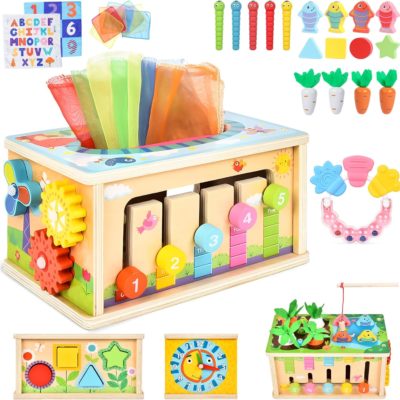 Cube d'activité Montessori 8 en 1 pour bébé - Joellfuner