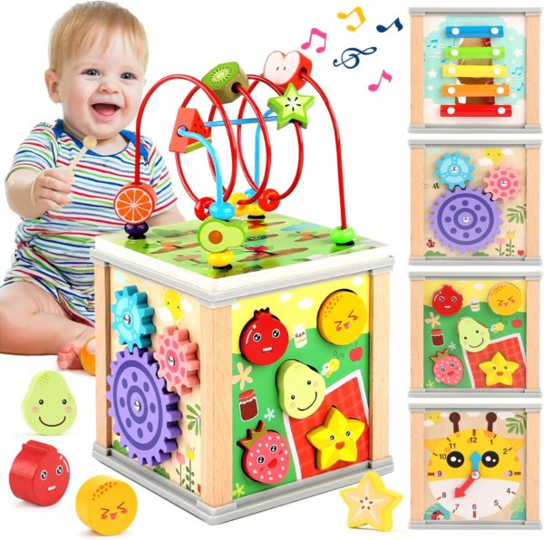 Cube d'activité Montessori Dinorun : le jeu de motricité idéal pour bébé