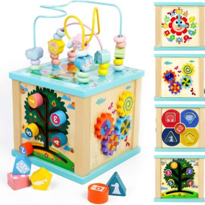 Cube d'activité Montessori Fajiabao pour bébés 1-3 ans