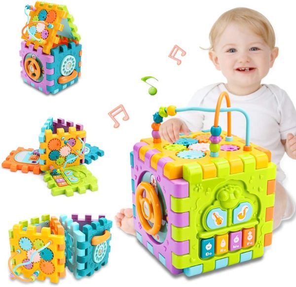 Cube d'apprentissage Montessori 6 en 1 pour bébés et tout-petits