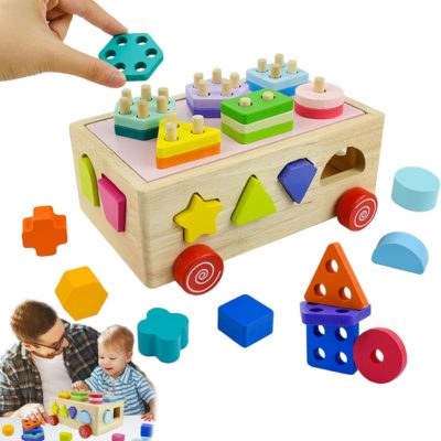 Cube de tri des formes Montessori : jouet en bois éducatif pour enfants dès 2 ans